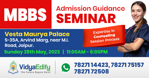 MBBS Admission Guidance Seminar in Jaipur on 28th May 2023